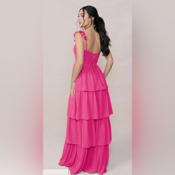 Revelry Poppy Chiffon Dress - Picture 2 of 4